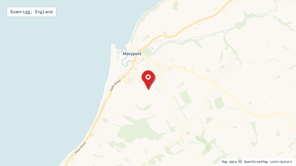 Street map of Ewanrigg, England with location pin