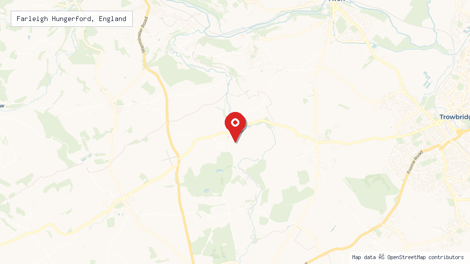 Street map of Farleigh Hungerford, England with location pin