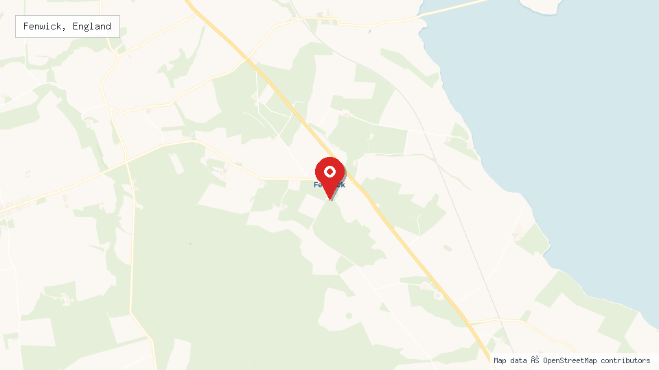 Street map of Fenwick, England with location pin
