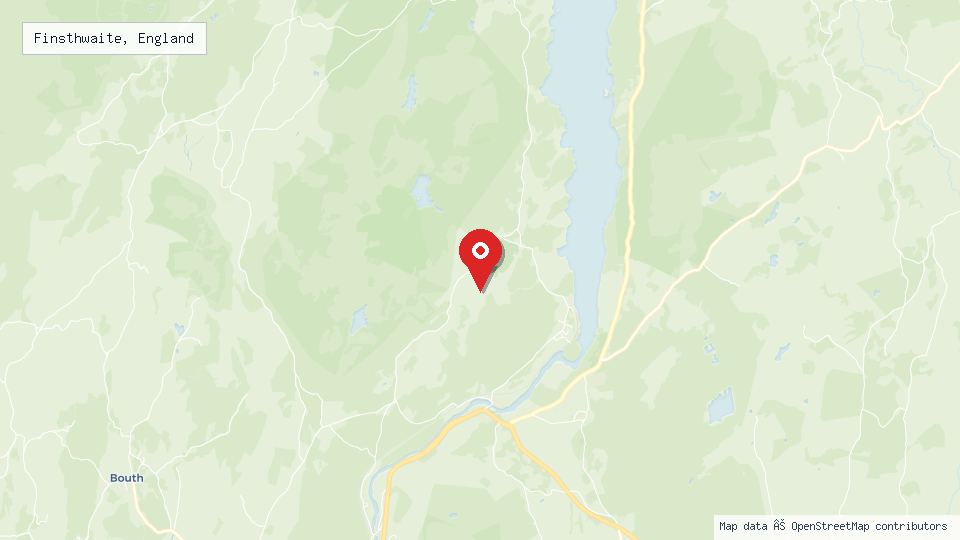 Street map of Finsthwaite, England with location pin