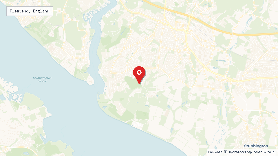 Street map of Fleetend, England with location pin