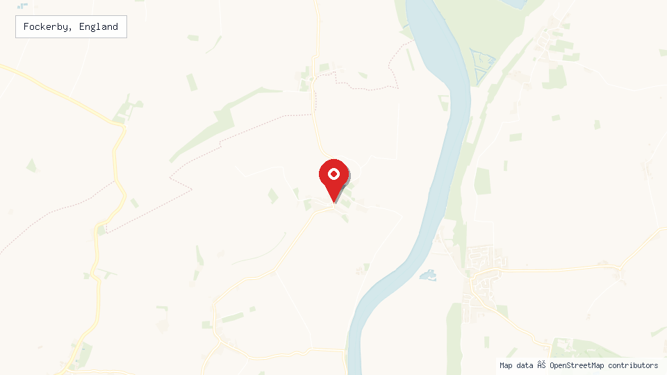Street map of Fockerby, England with location pin