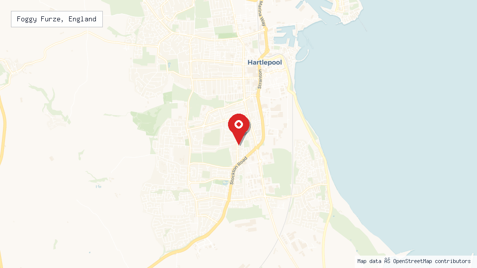 Street map of Foggy Furze, England with location pin