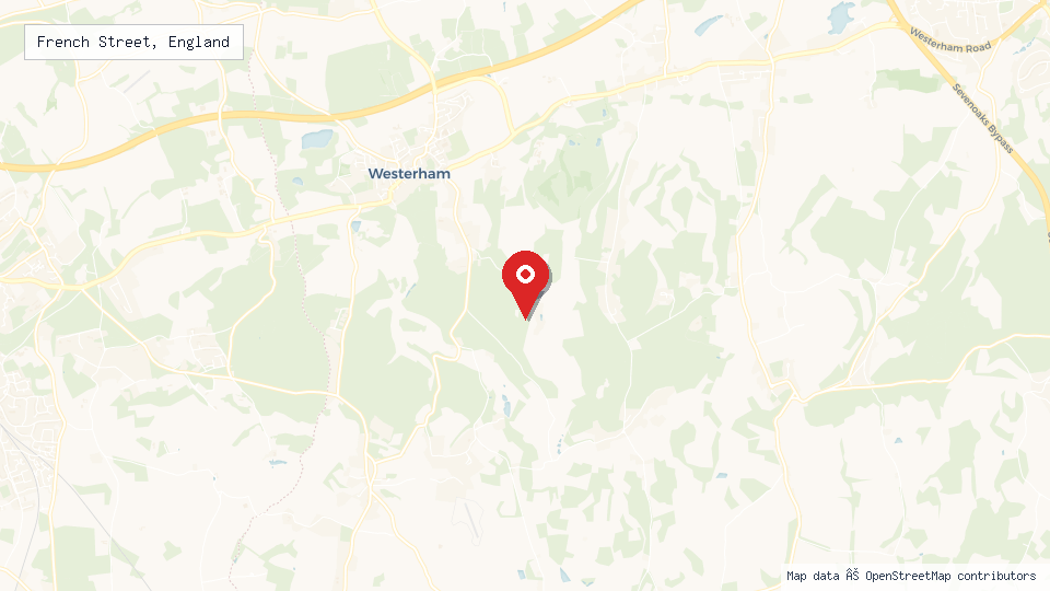 Street map of French Street, England with location pin