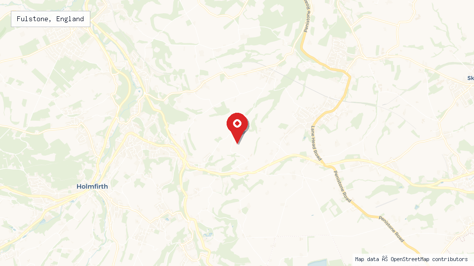Street map of Fulstone, England with location pin