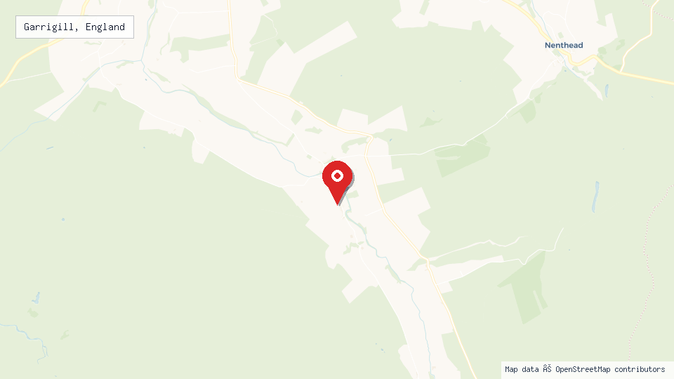 Street map of Garrigill, England with location pin