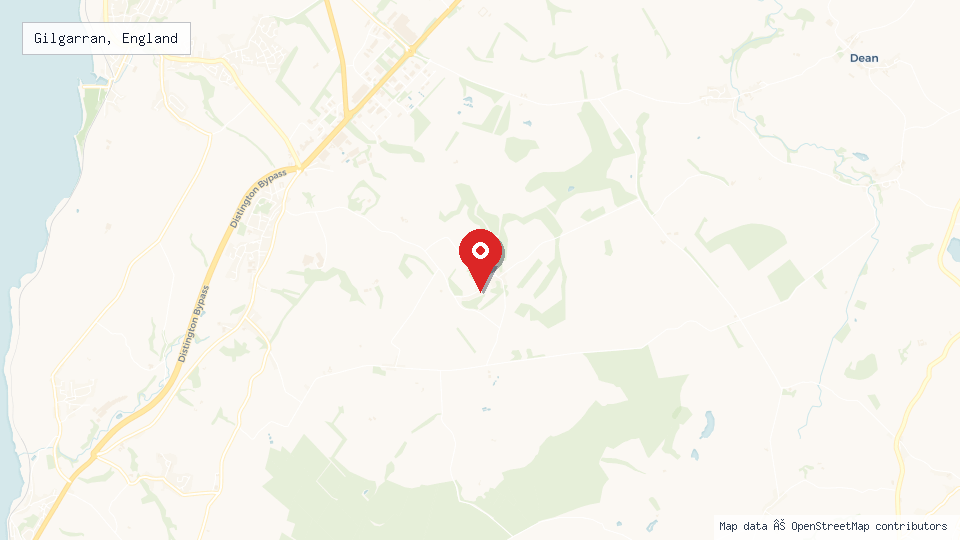 Street map of Gilgarran, England with location pin