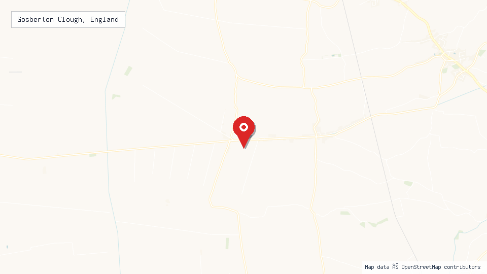 Street map of Gosberton Clough, England with location pin