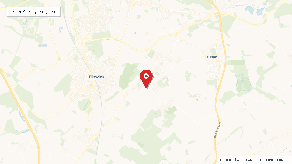 Street map of Greenfield, England with location pin