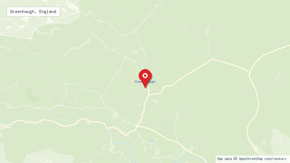 Street map of Greenhaugh, England with location pin