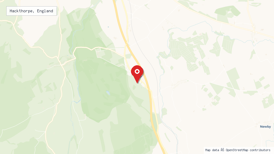 Street map of Hackthorpe, England with location pin