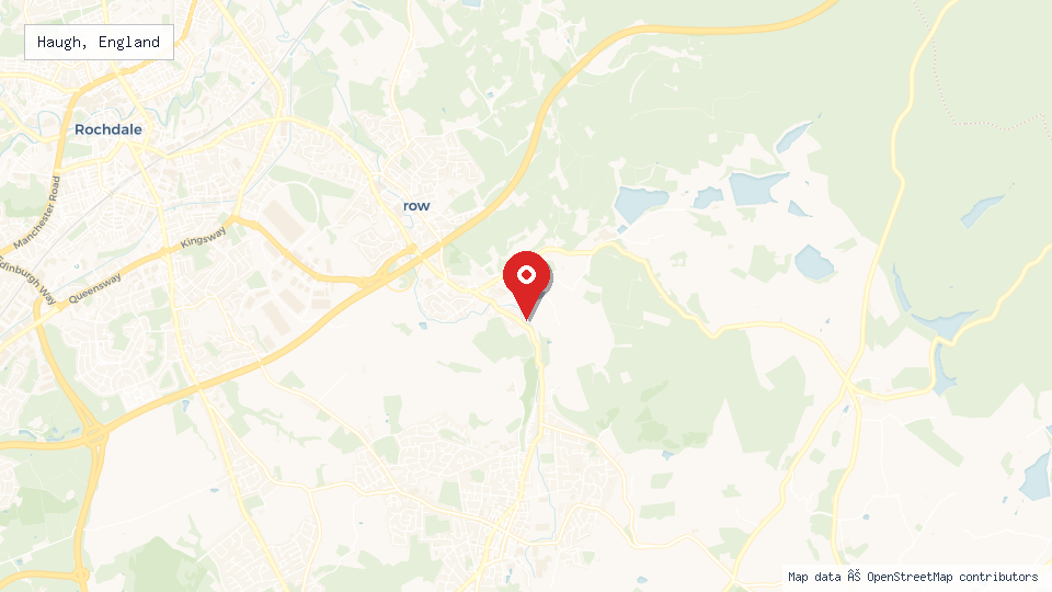 Street map of Haugh, England with location pin