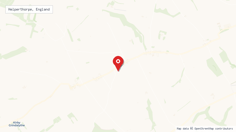 Street map of Helperthorpe, England with location pin