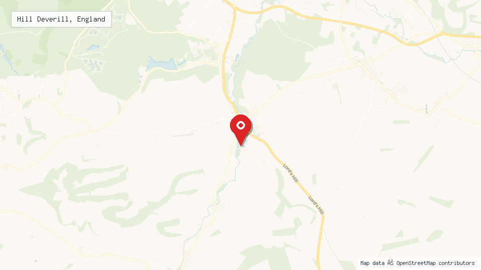 Street map of Hill Deverill, England with location pin
