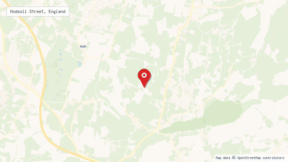 Street map of Hodsoll Street, England with location pin