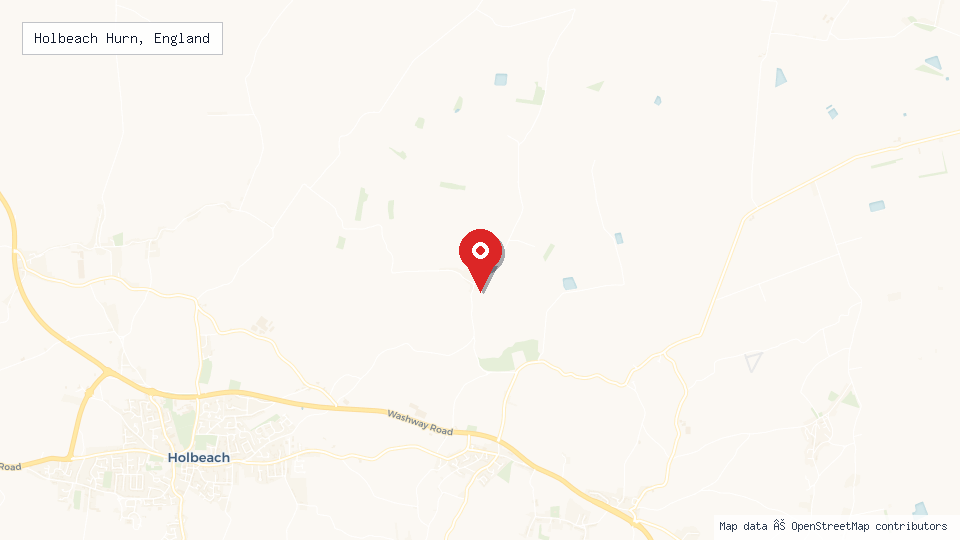 Street map of Holbeach Hurn, England with location pin