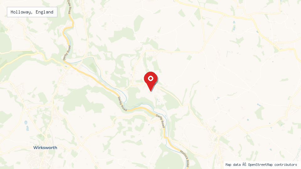 Street map of Holloway, England with location pin