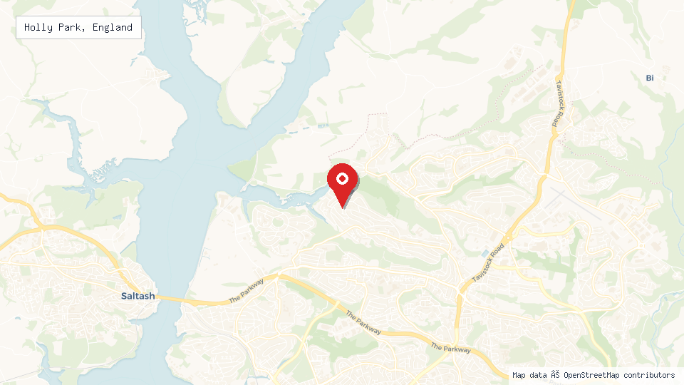 Street map of Holly Park, England with location pin