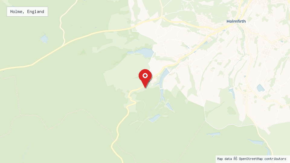 Street map of Holme, England with location pin