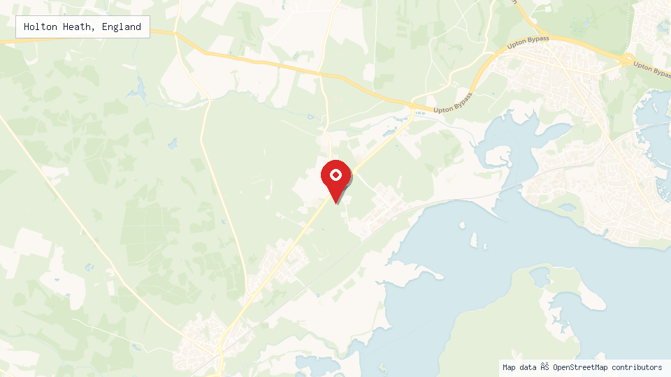 Street map of Holton Heath, England with location pin