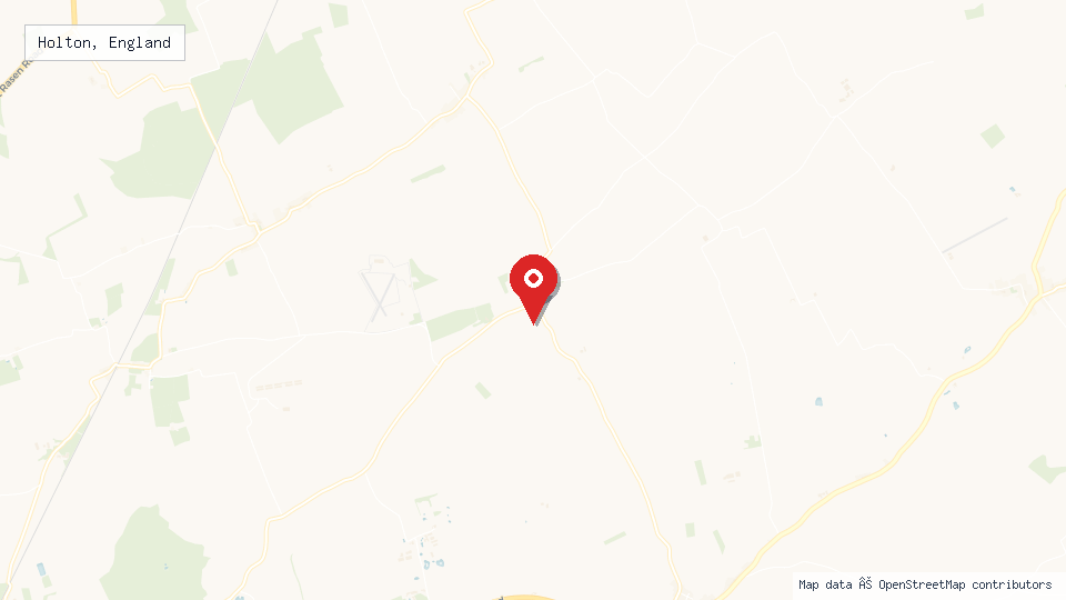 Street map of Holton, England with location pin