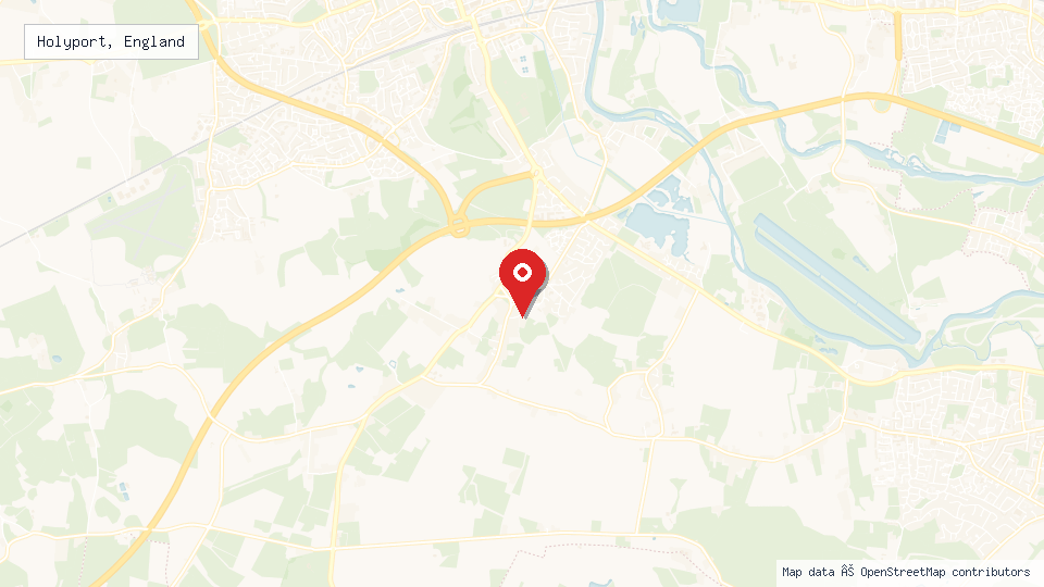 Street map of Holyport, England with location pin