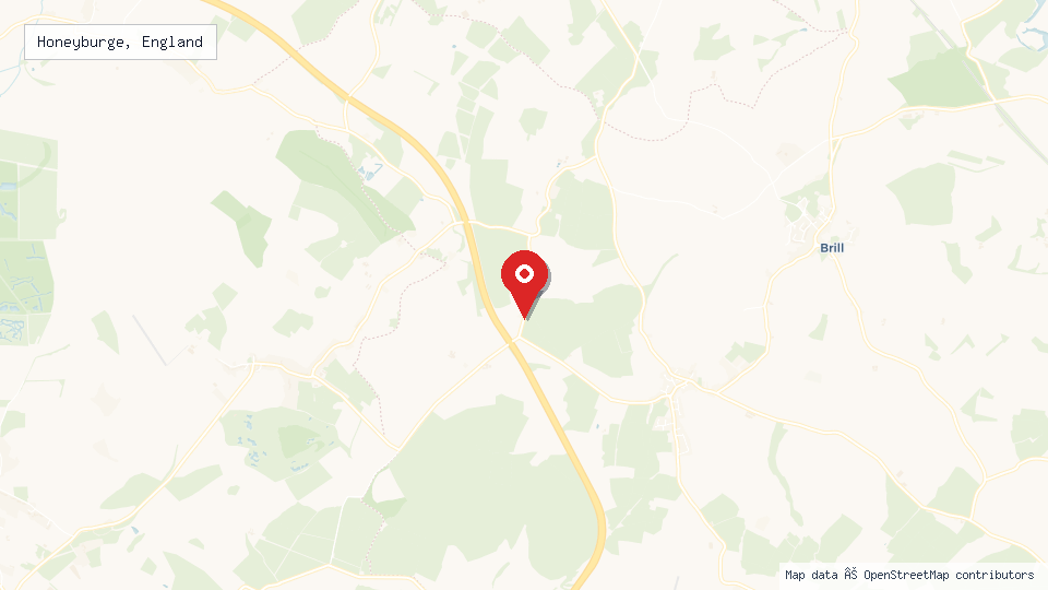 Street map of Honeyburge, England with location pin