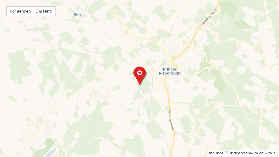 Street map of Horsenden, England with location pin