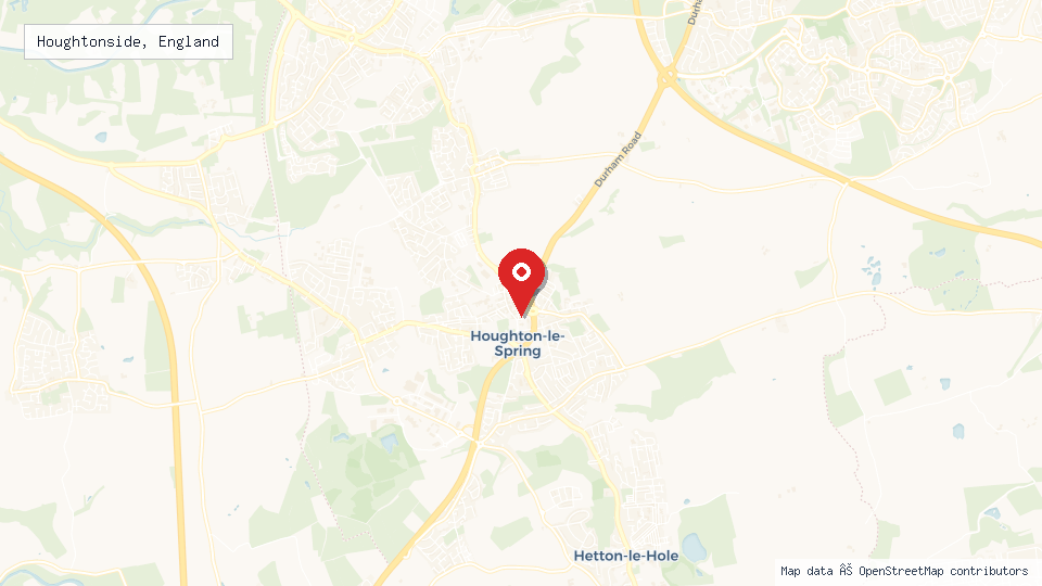 Street map of Houghtonside, England with location pin