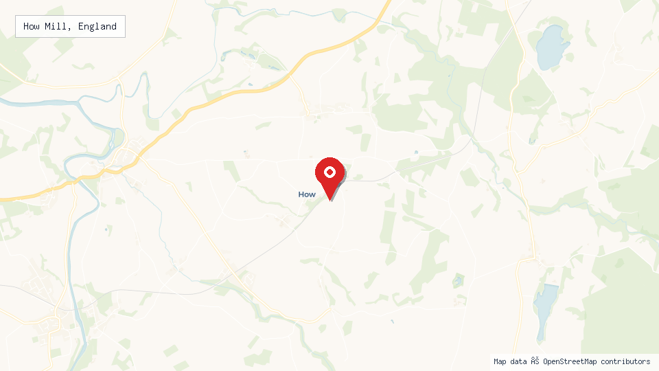 Street map of How Mill, England with location pin