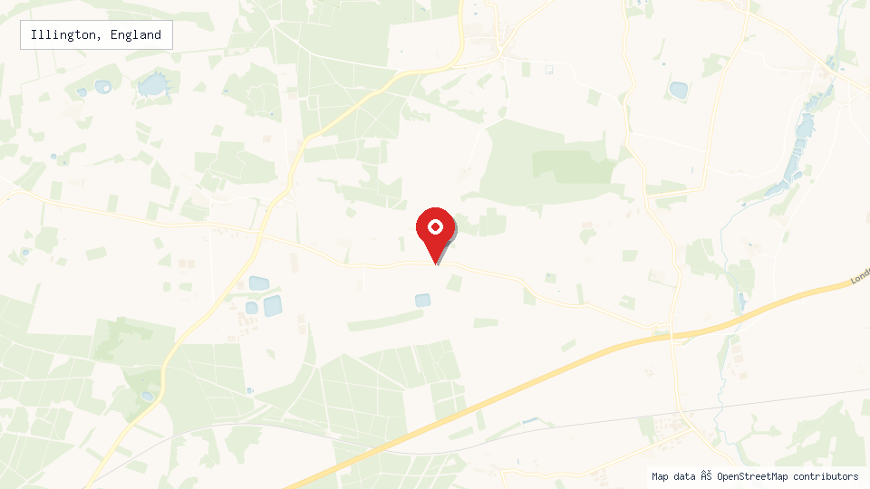 Street map of Illington, England with location pin