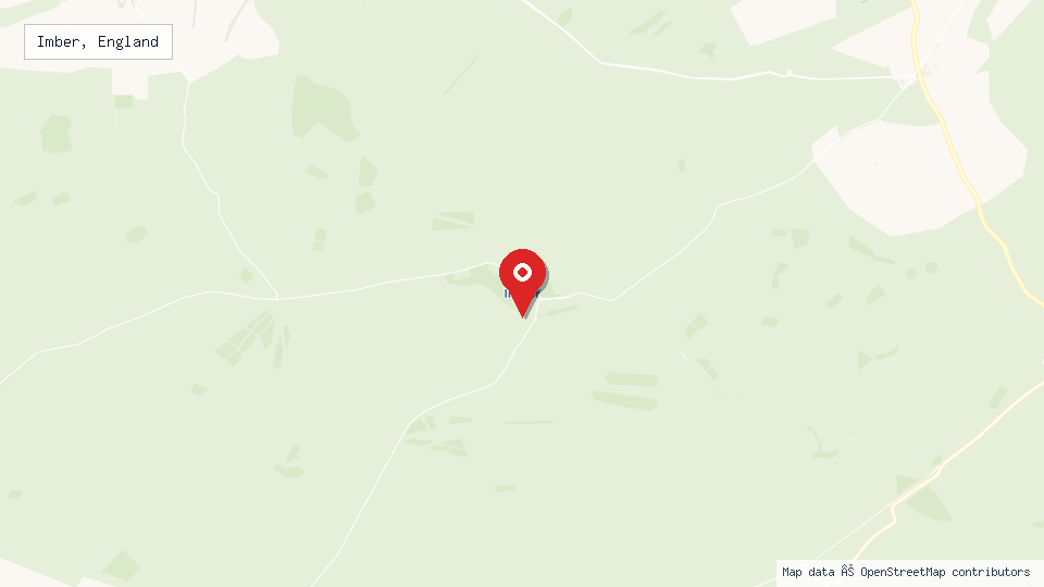 Street map of Imber, England with location pin