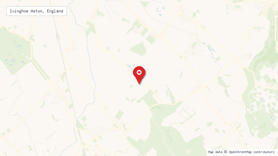 Street map of Ivinghoe Aston, England with location pin
