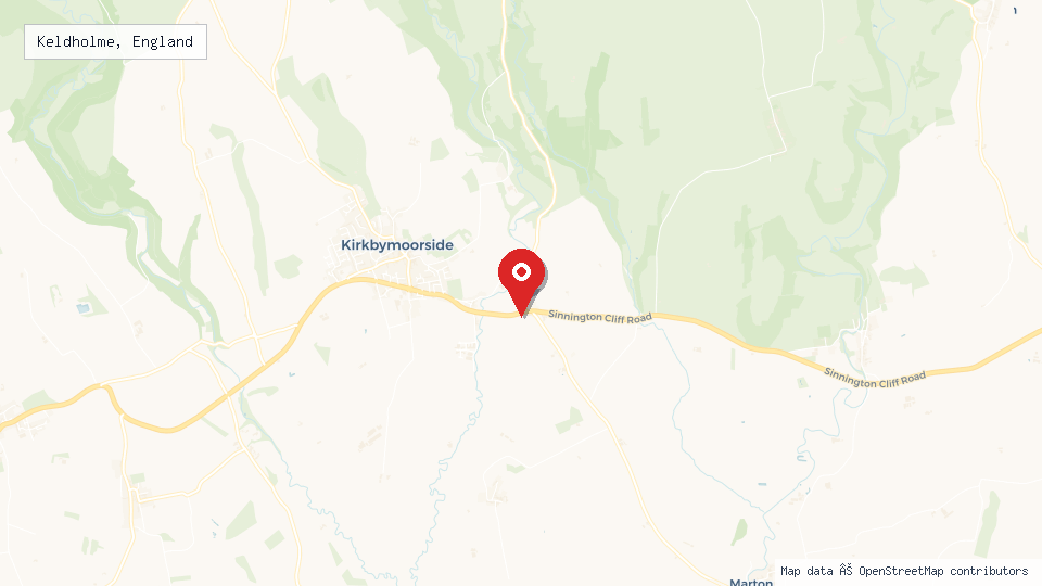Street map of Keldholme, England with location pin