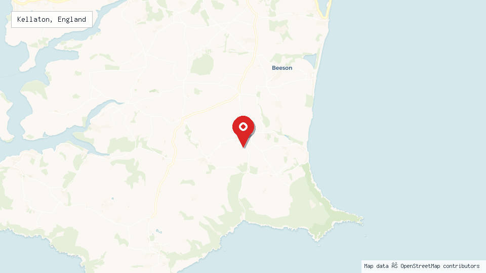 Street map of Kellaton, England with location pin