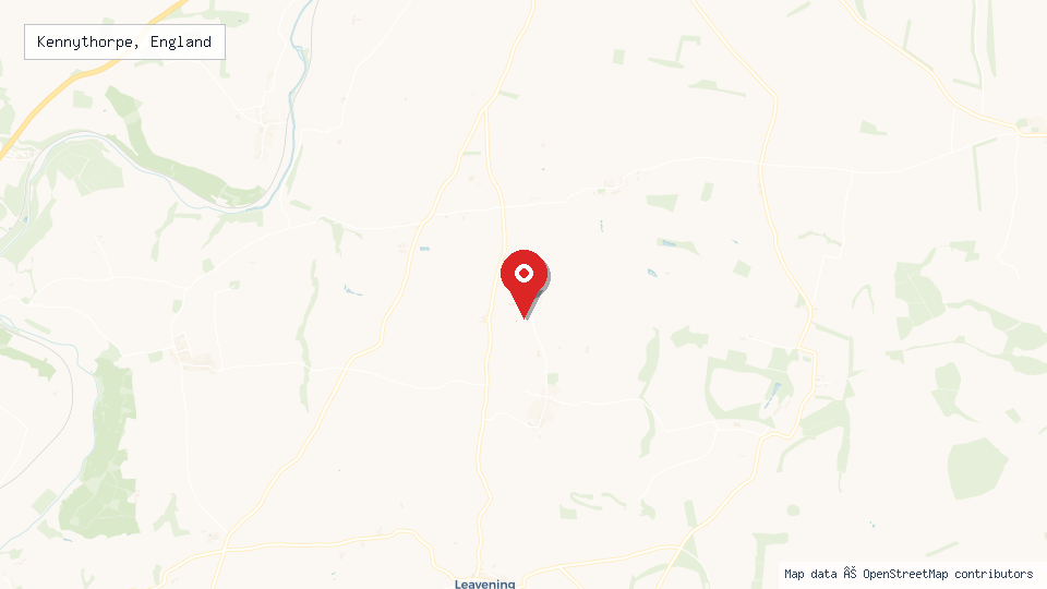 Street map of Kennythorpe, England with location pin