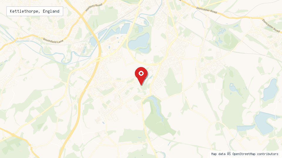 Street map of Kettlethorpe, England with location pin