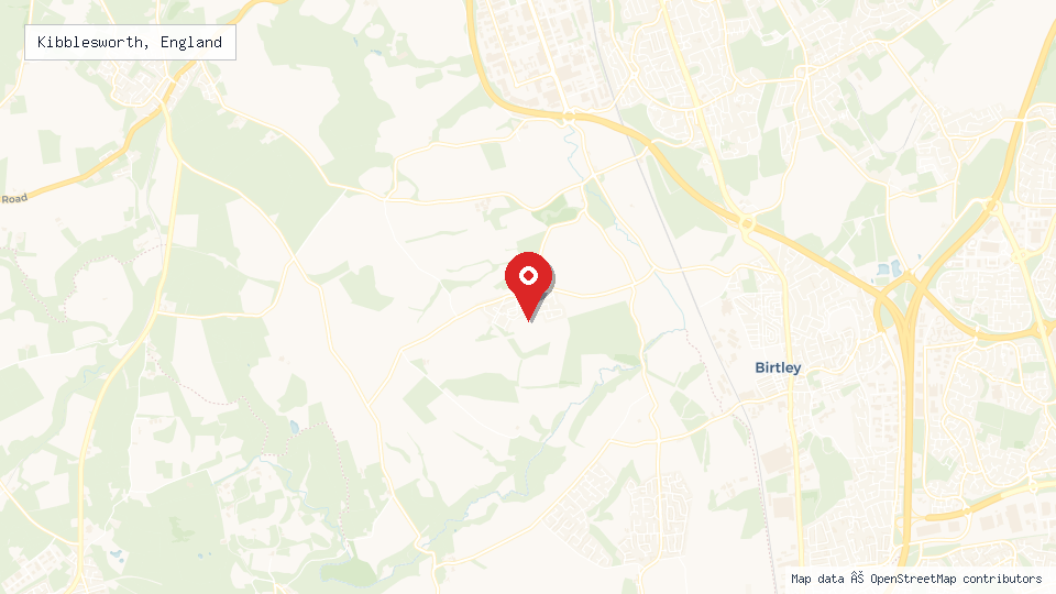 Street map of Kibblesworth, England with location pin