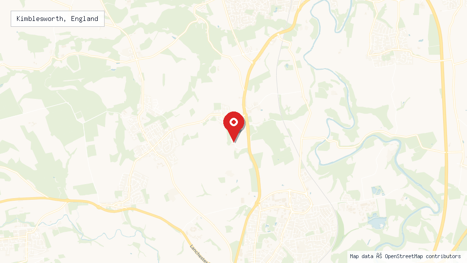 Street map of Kimblesworth, England with location pin