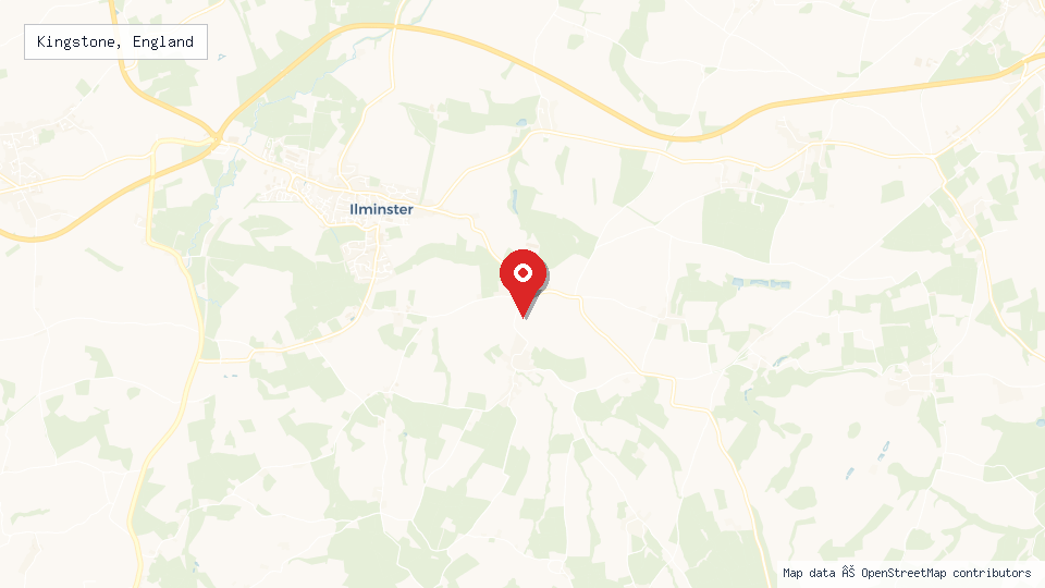Street map of Kingstone, England with location pin