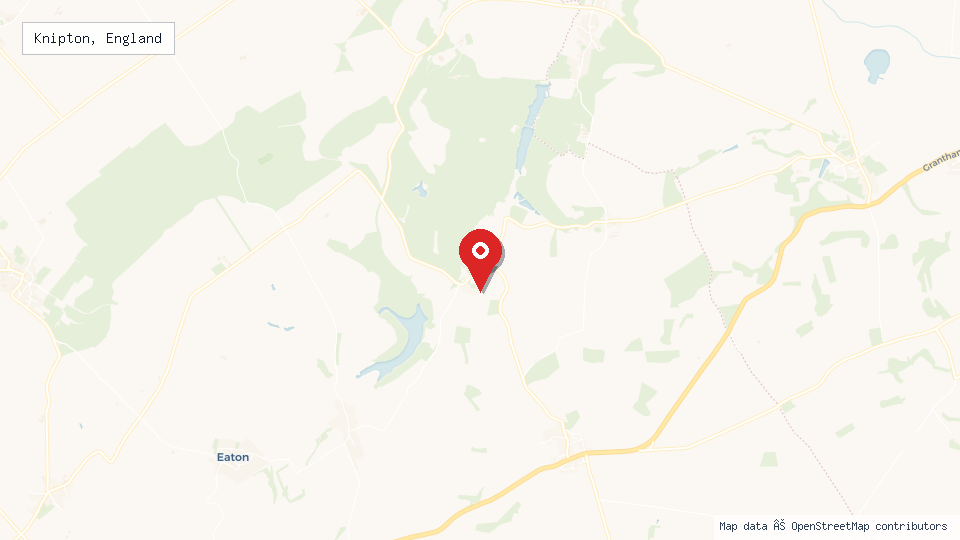 Street map of Knipton, England with location pin