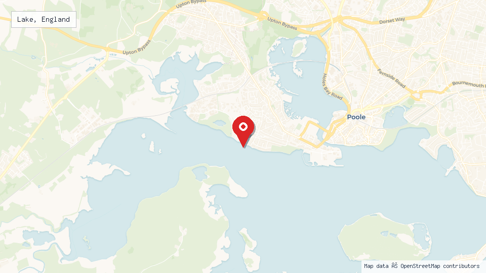 Street map of Lake, England with location pin