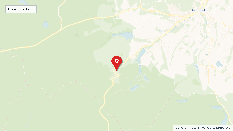 Street map of Lane, England with location pin