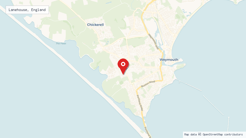 Street map of Lanehouse, England with location pin