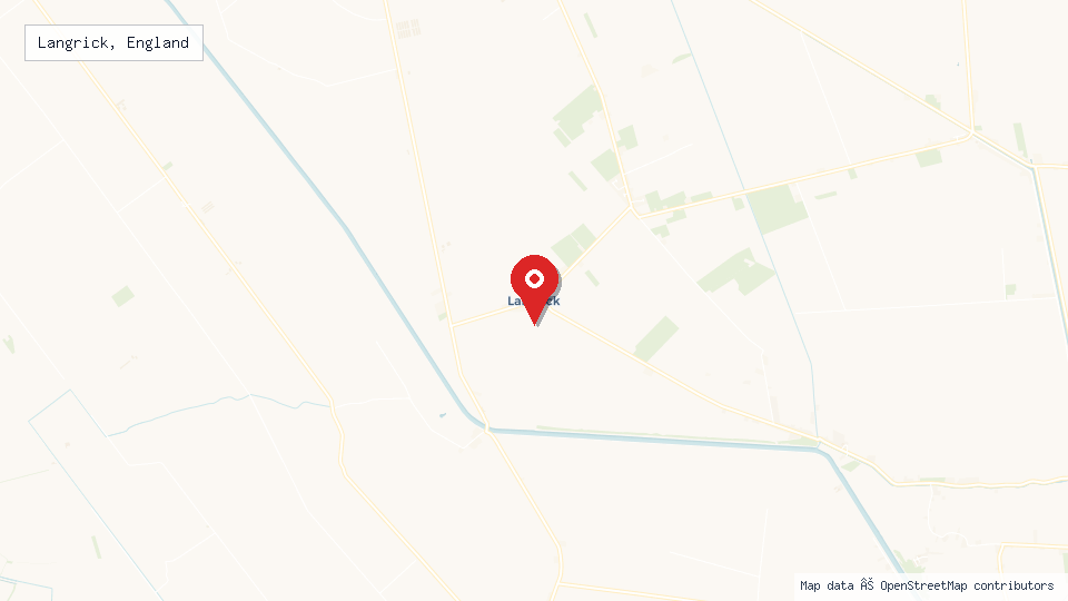 Street map of Langrick, England with location pin