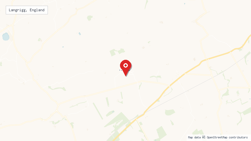 Street map of Langrigg, England with location pin