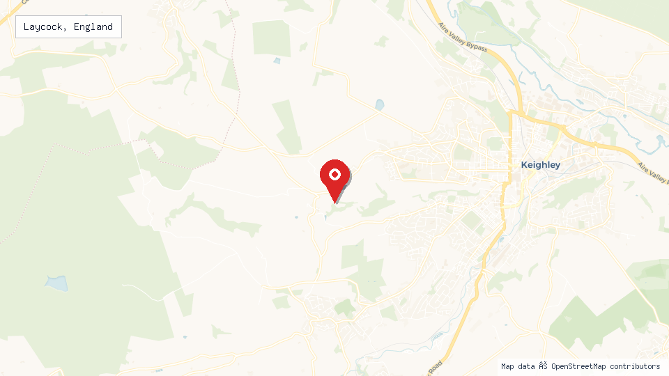 Street map of Laycock, England with location pin