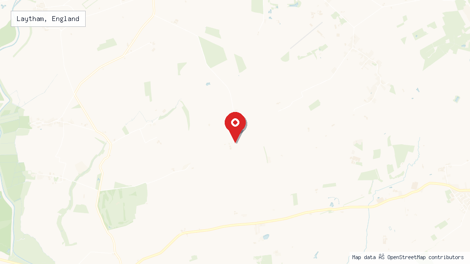 Street map of Laytham, England with location pin