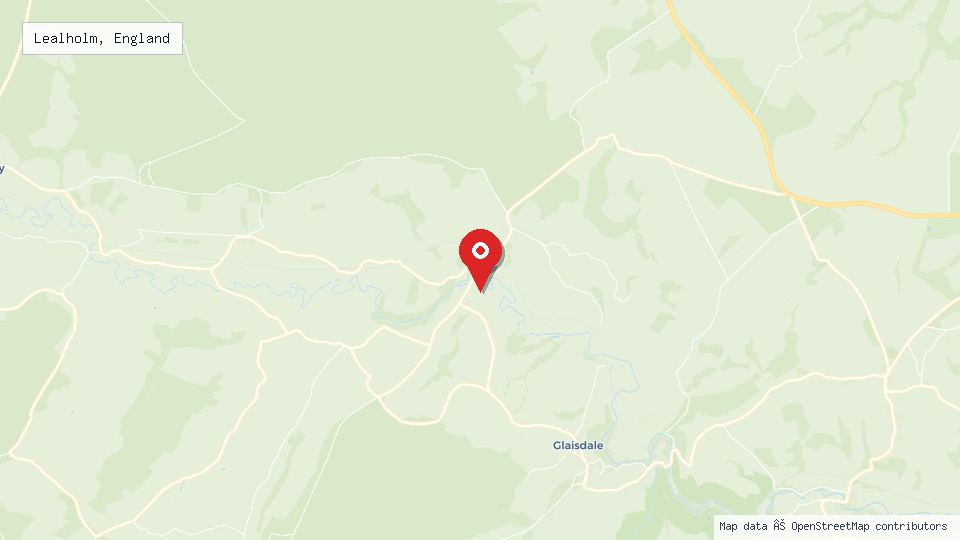 Street map of Lealholm, England with location pin