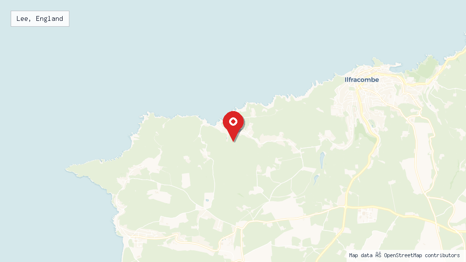 Street map of Lee, England with location pin